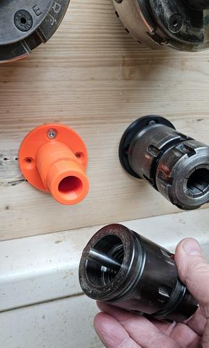 M33-Halter mit verlängertem Schaft und Nase (z.B. für Drechselfutter)