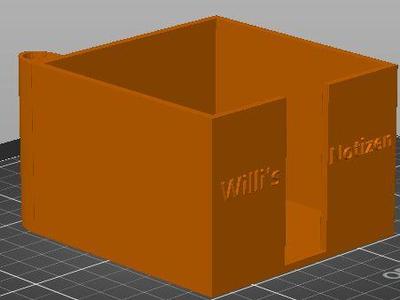 Notizzetteldose mit Stifthalter