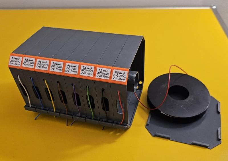 modular stackable wire spool holder for rolls ø90 x 16 mm