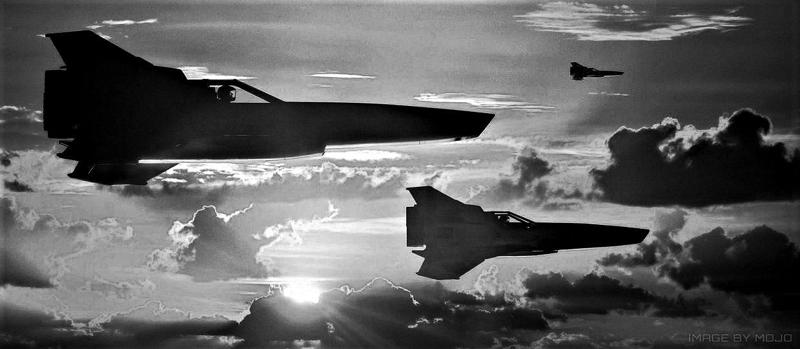 Colonial Vipers (Battlestar Galactica) In Earth's Atmosphere