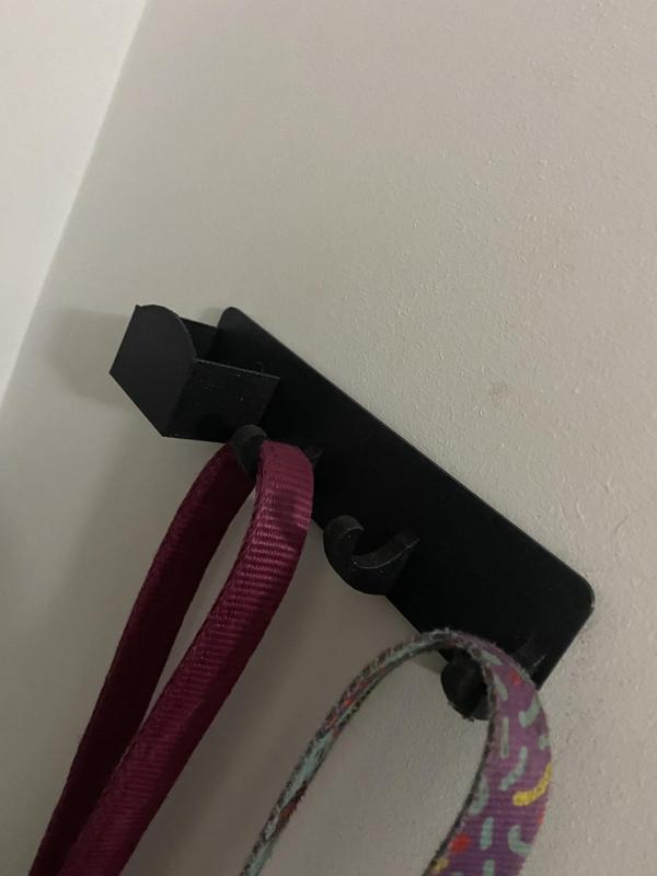 Dog leash wall hanger