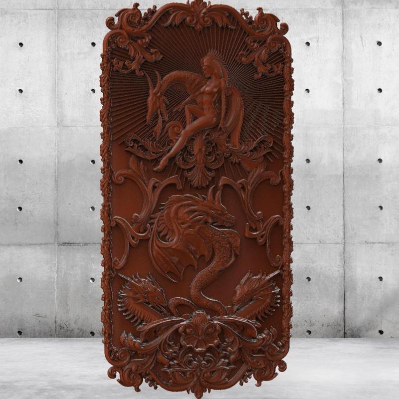 Girl with a dragon for CNC