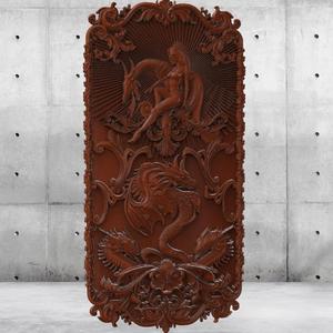 Girl with a dragon for CNC