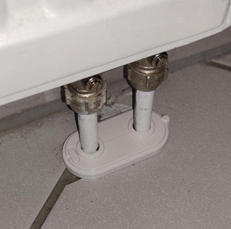 Heizkörper Doppelrosette/ Radiator double rosette - Version 2 Abdeckung Heizungsrohr/ Cover heating pipe