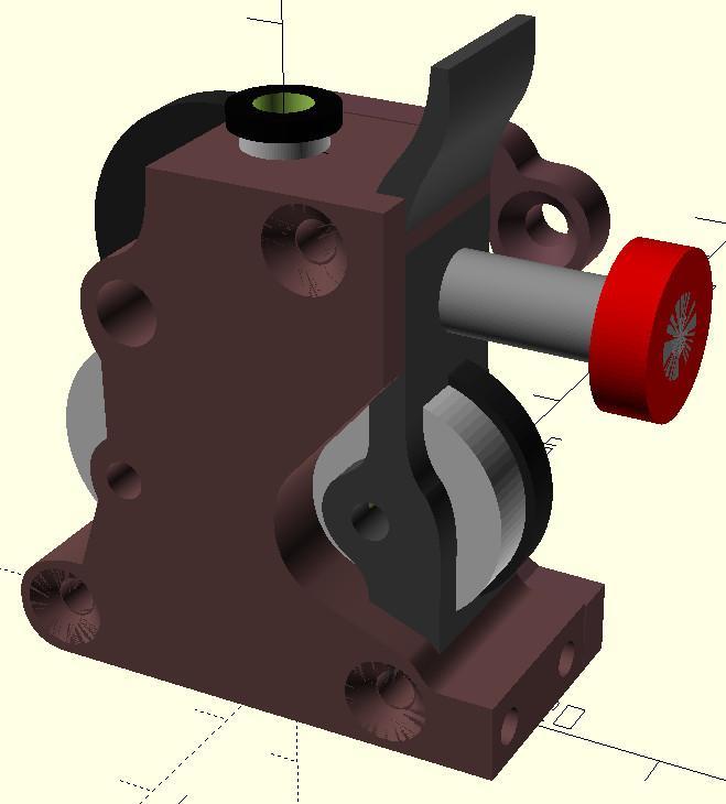 HGX Lite 2.0 (oblique tooth) extruder mock-up model