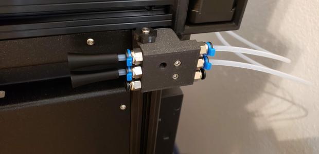 XL Filament Sensor Blocks (3x and 6x) with PC4-M10 Passthrough Fittings