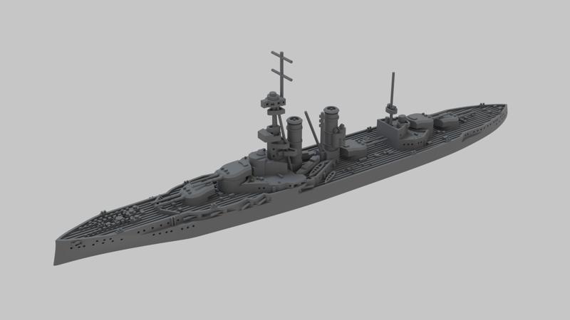 WW1 Royal Navy Iron Duke class Battleship