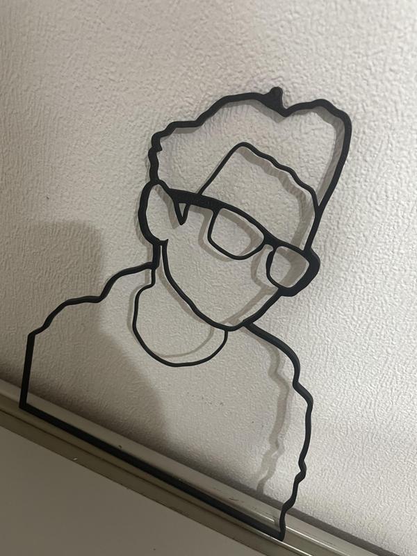 Wandportrait Mann mit Sonnenbrille