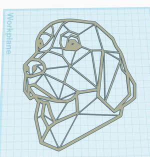 geometric wall art of a dog