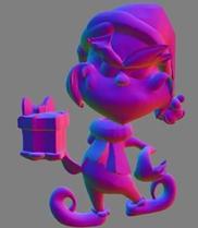 Grinch with present box