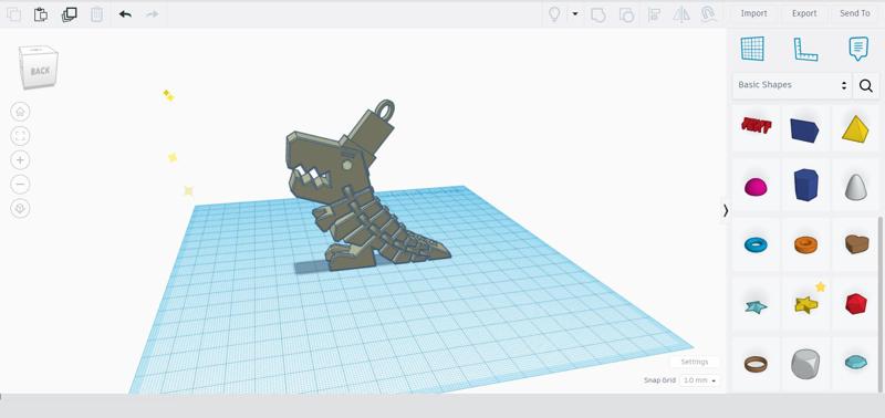 Flexi-dinosaur remix with top hat.