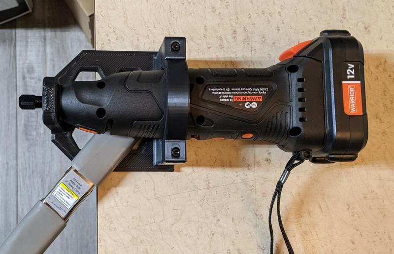 WARRIOR 12V Cordless Rotary Tool bench mounting clamp