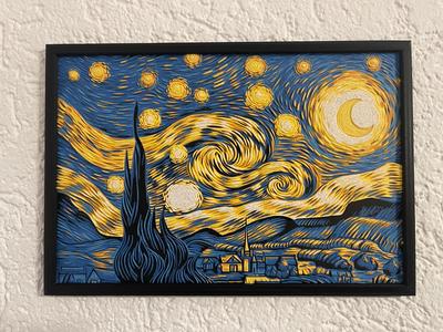 Frame for Starry Night by Van Gogh by @Protoprints
