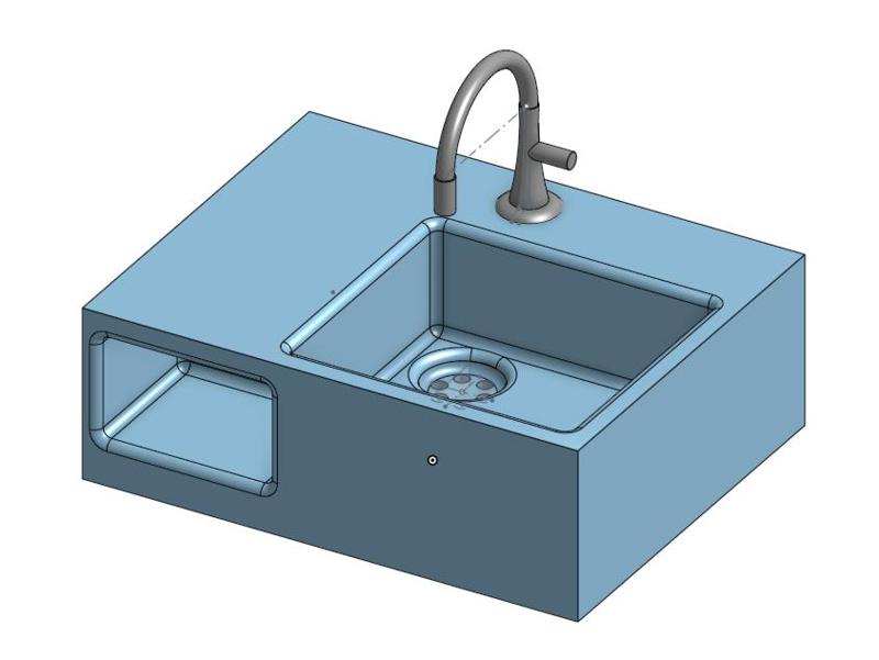 Waschbecken mit Wasserhahn ( Sink with Faucet )