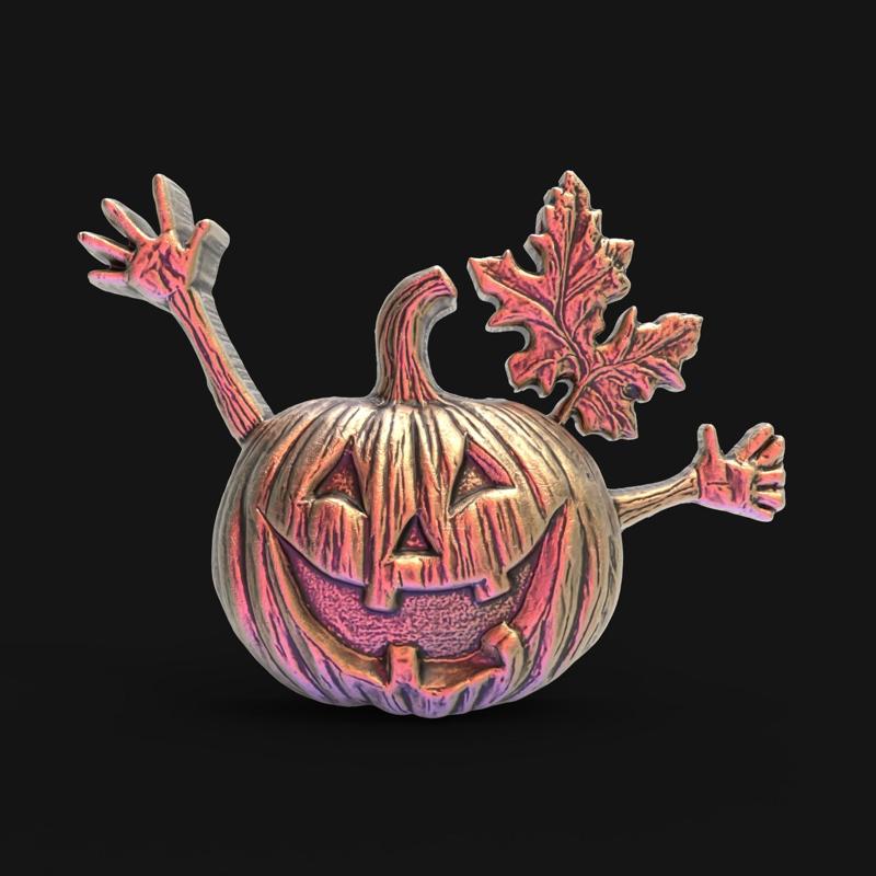 pumpkin with hand wall decor