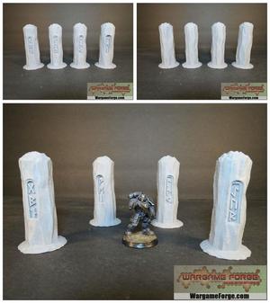 Small Norse Rune Standing Stones, Set of 4