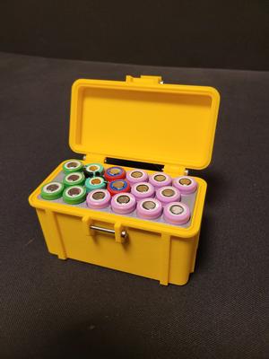 17pcs 18650 battery rugged case