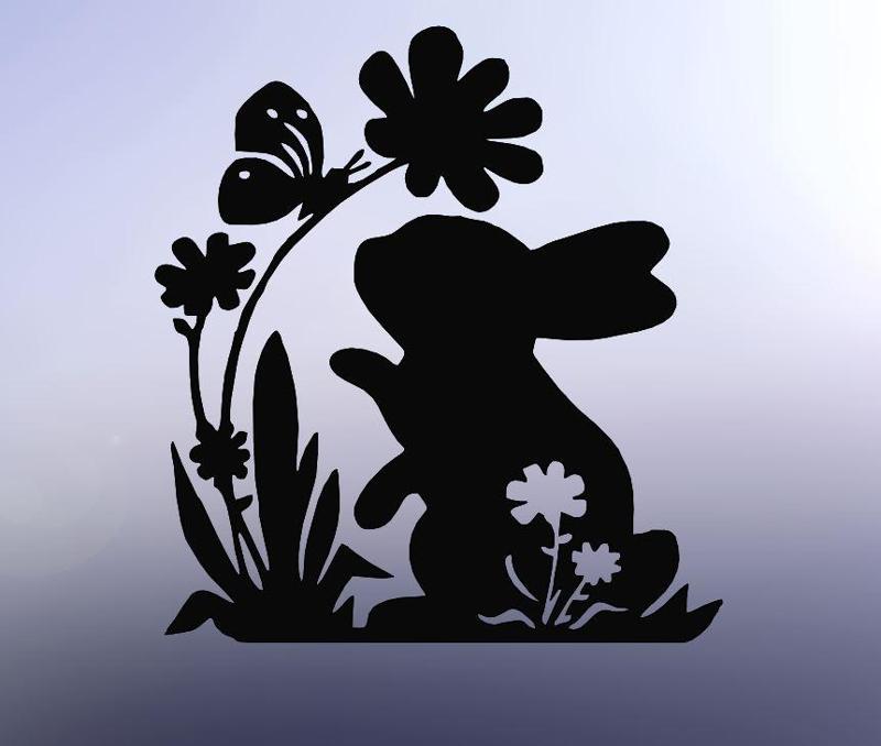 Line art Easter Bunny, wall art Easter Bunny, 2d art Easter Bunny, decor Easter Bunny