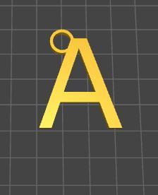 Keychain letter A (verdana)