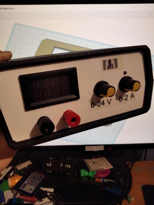 DC-DC PSU Front and Back Panels for Z2W black (KP-09) Project Box