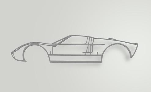 Ford GT 2D Wall Art silhouette