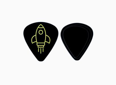 Rocket Ship Guitar Pick Holder