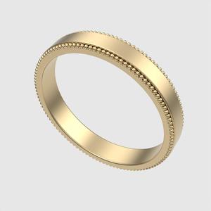 Intricate Beaded Wedding Band 3D print