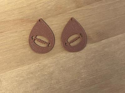 rugby ball earrings