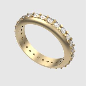Classic Sparkling Eternity Band Ring 3D print
