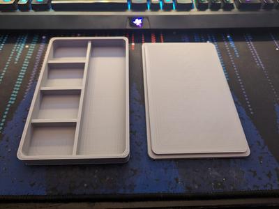 Board Game Component Organizer Tray with Lid