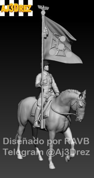 WEHRMACHT MOUNTED MILITARY BAND "STANDARD BEARER".