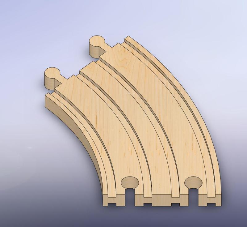 Brio Wooden Train Double Curve Tracks