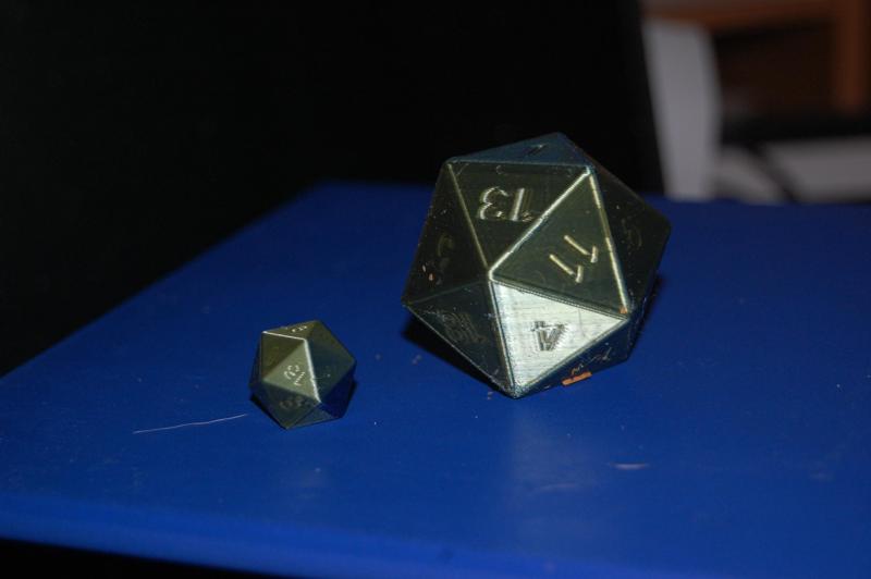 D20 Dice normal and rigged dice good luck
