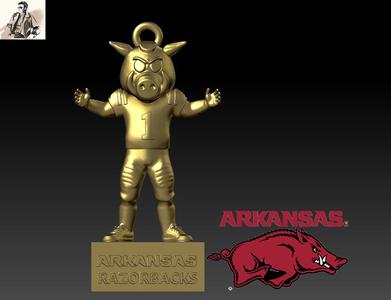 NCAA - Hanging Figurine University of Arkansas - 3d print