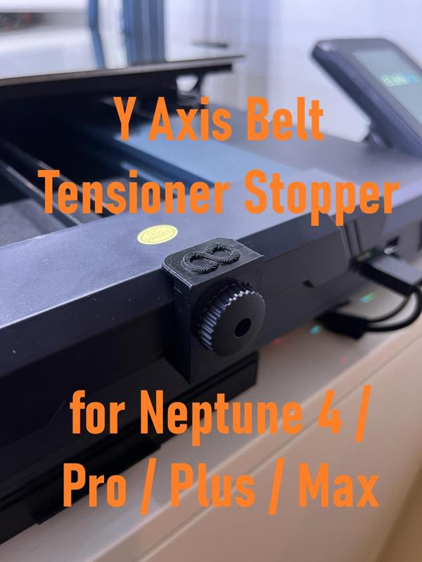 Y Axis Belt Tensioner Stopper with Elegoo Logo for Neptune 3 & 4 Series (incl. Pro, Plus and Max)