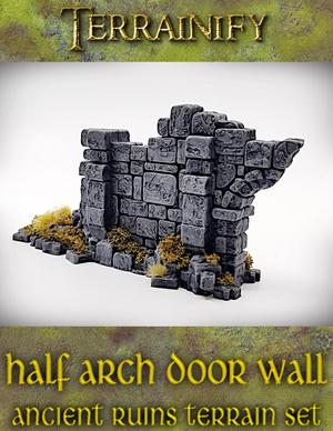 Half Arch Door Wall: Ancient Ruins Terrain Set