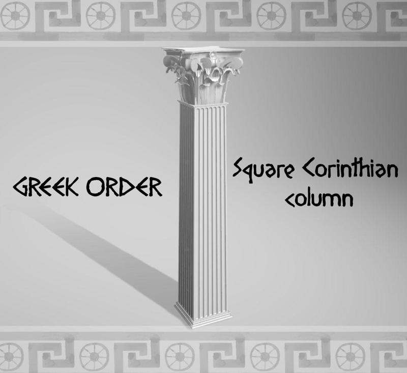 Square Corinthian column