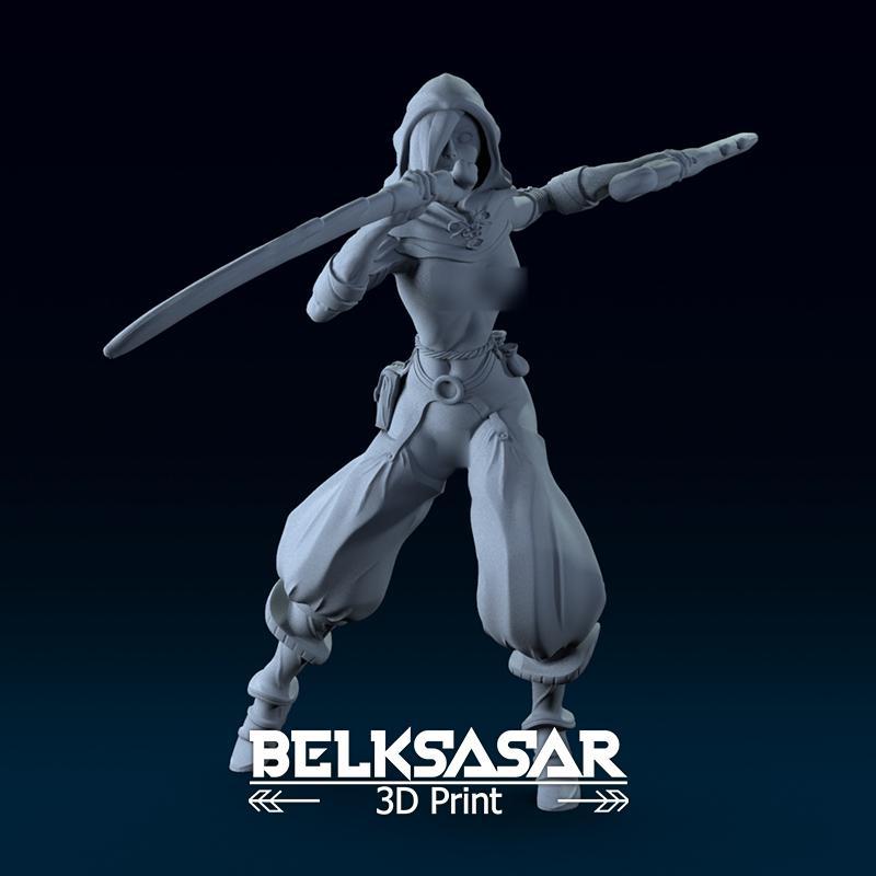 Fantasy Female Assassin Nude version