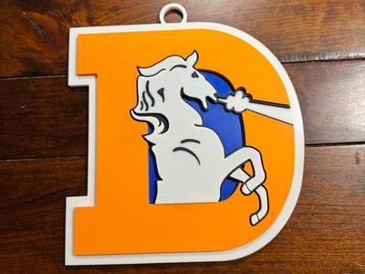 Denver Broncos Oversized Necklace Retro Logo