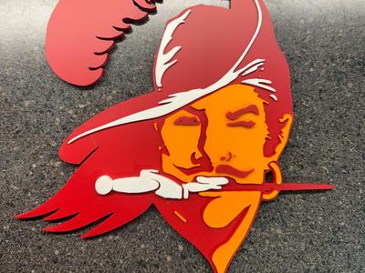 Tampa Bay Buccaneers Oversized Necklace Retro Logo