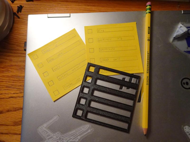 Post-It checklist stencil