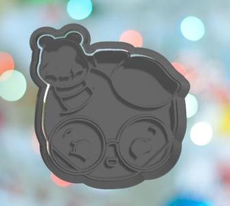School Nerdy Apple With Worm Cookie Cutter