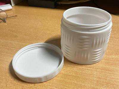 Tread plate effect jar