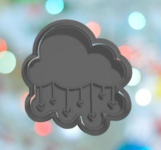 Baby Shower Cloud With Heat Mobile Cookie Cutter