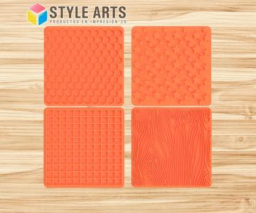 Texturizing plate pack X4 Clay dough cookies
