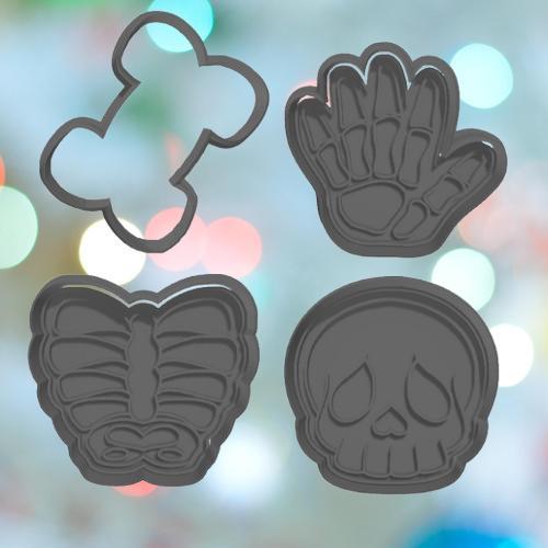Halloween Skeleton Cookie Cutter Set