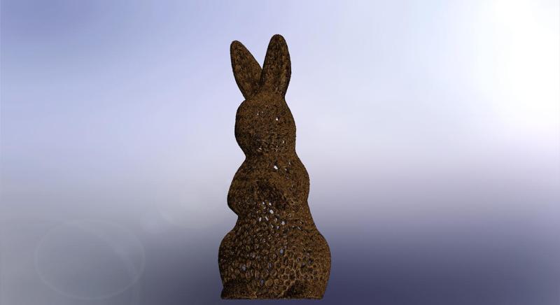Rabbit with Voronoi Pattern.