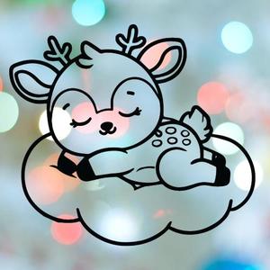 Deer Boy Sleeping On Cloud Cookie Cutter