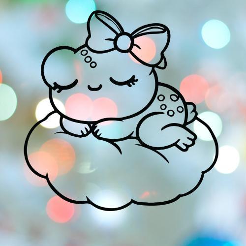 Frog Girl Sleeping On Cloud Cookie Cutter