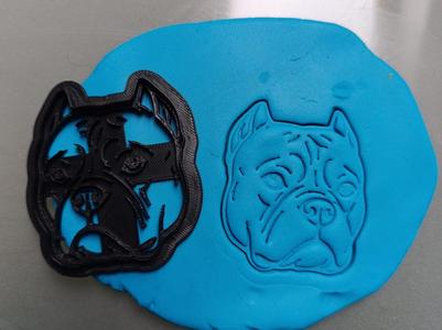 American bully ears up cookie cutter